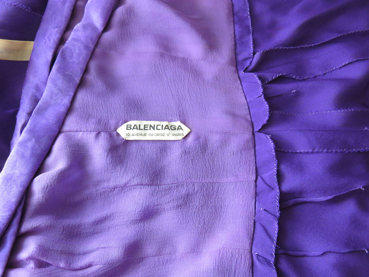 1960's BALENCIAGA Couture silk slip dress For Sale 3