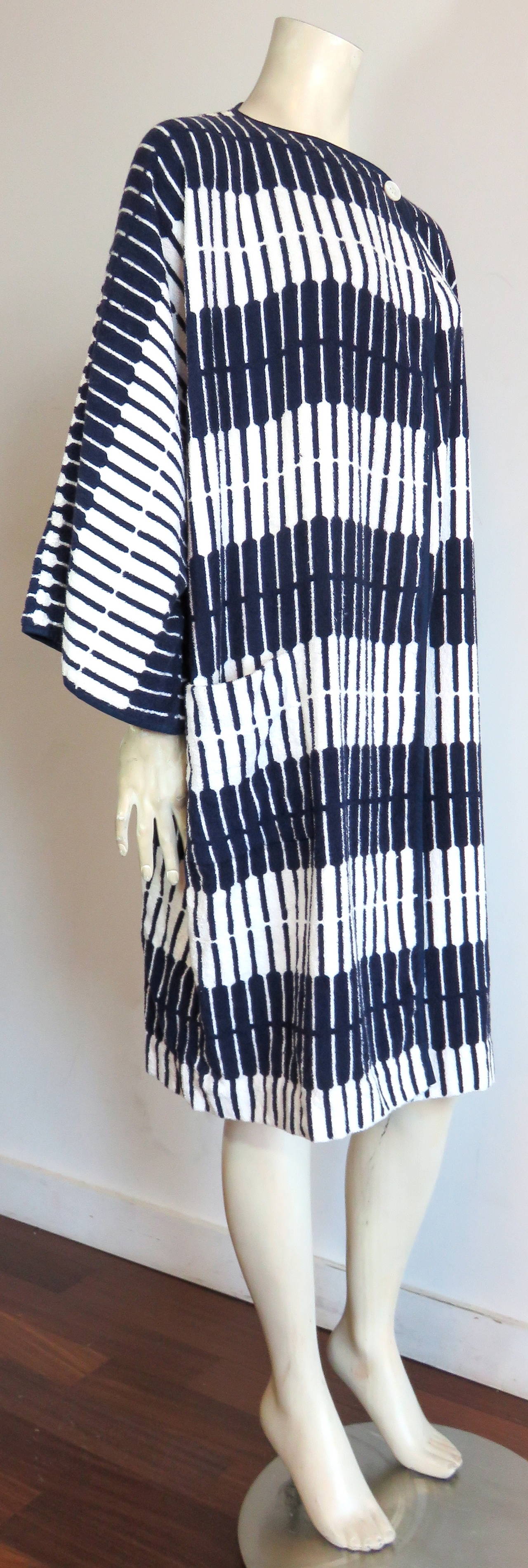1970's GIVENCHY Couture pristine french terry robe / cover-up 1