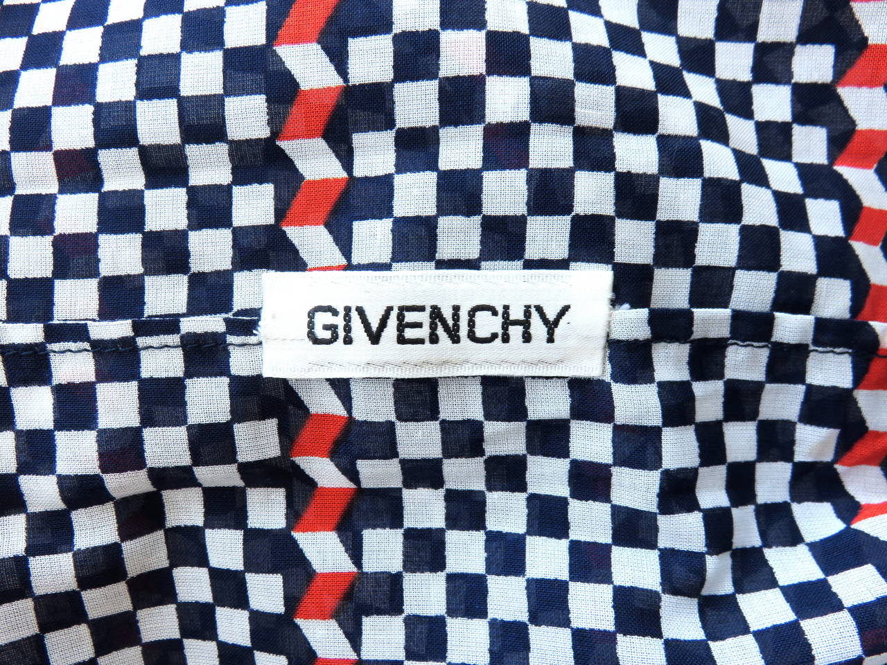 1970's GIVENCHY Haute Couture cotton/silk check tunic For Sale 4