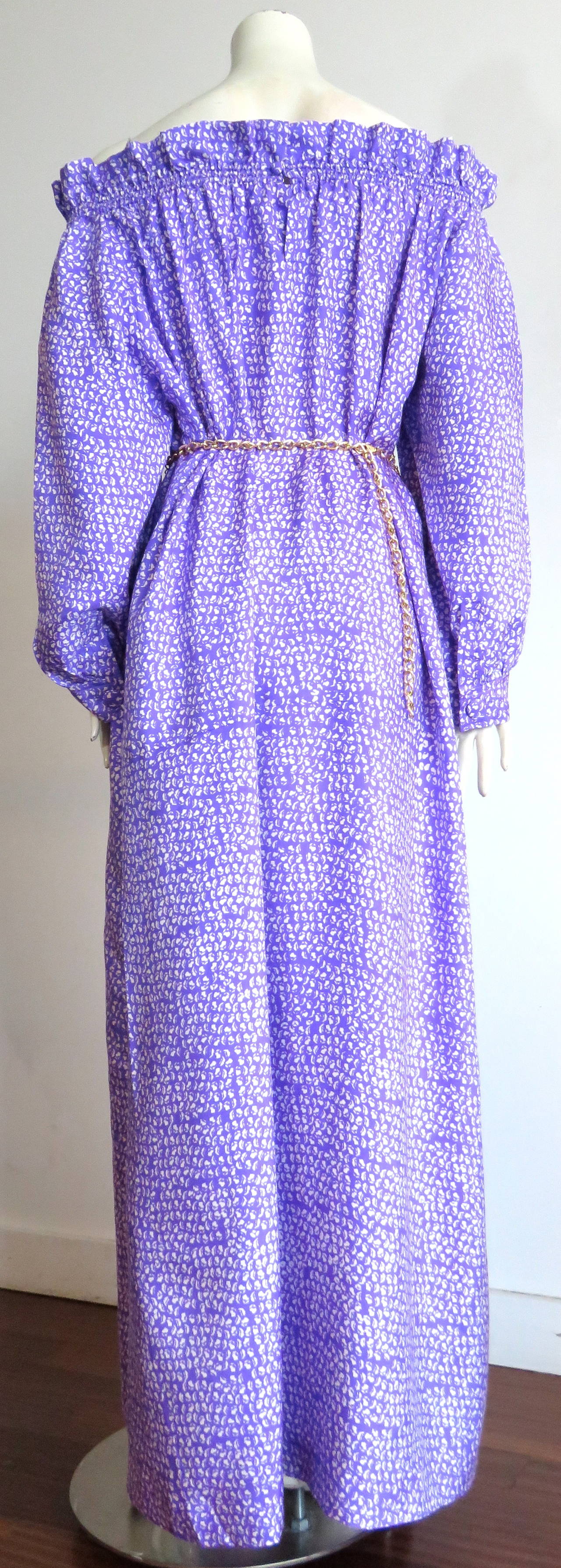 Women's 1970's GIVENCHY Haute Couture silk dress For Sale