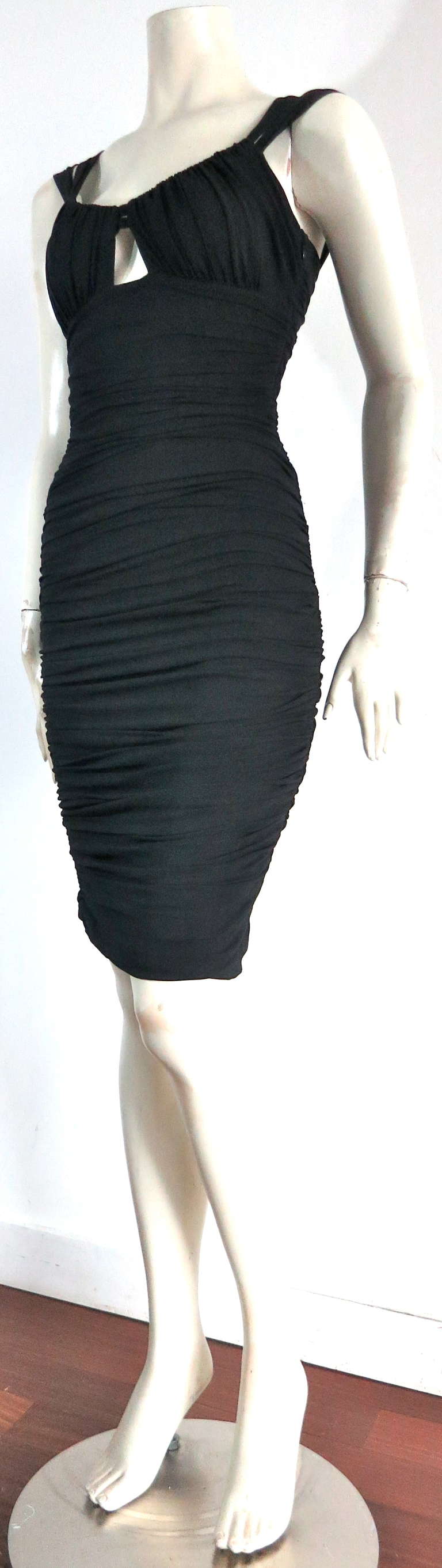 VERSACE Ruched silk dress In Excellent Condition In Newport Beach, CA