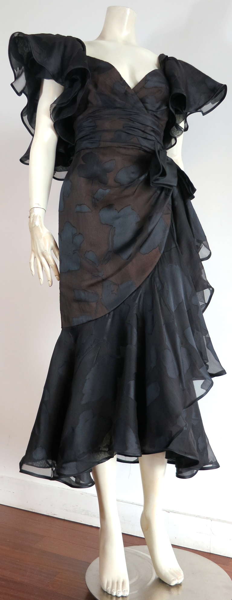 Vintage RUBEN PANIS Silk evening dress 1