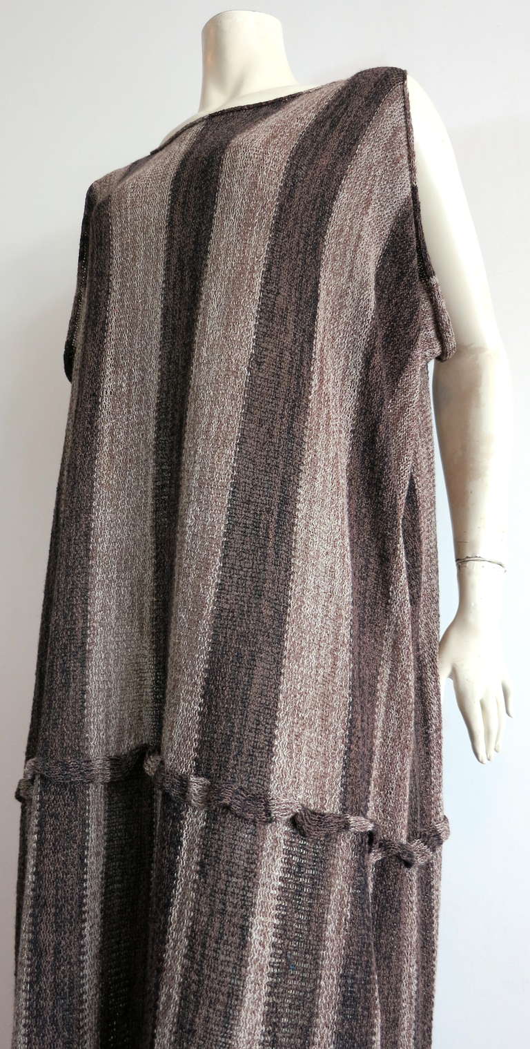 Vintage ISSEY MIYAKE Linen sweater knit dress 3