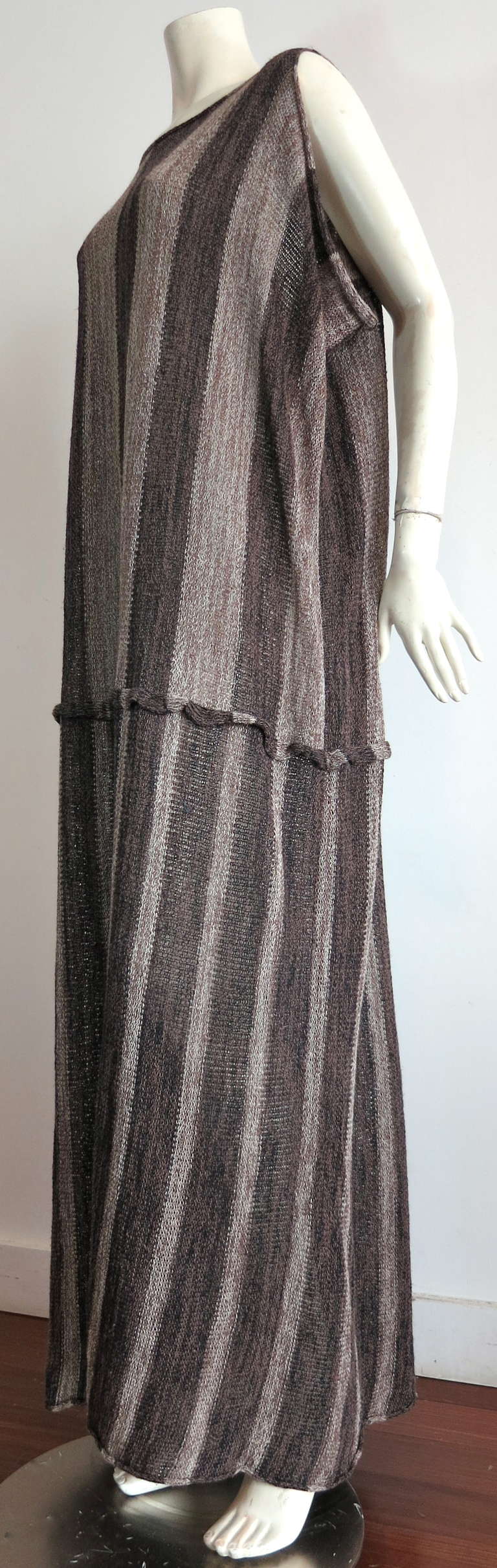 Vintage ISSEY MIYAKE Linen sweater knit dress 2