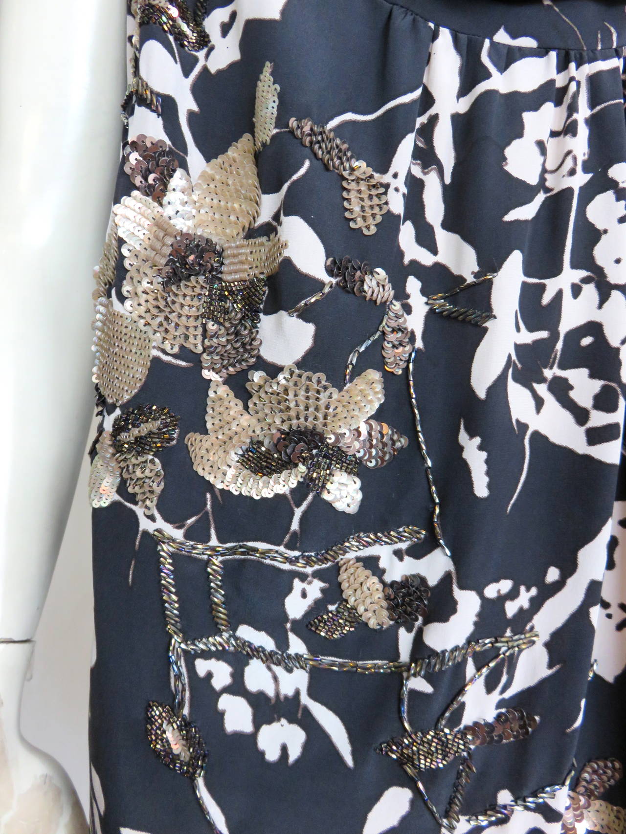 Women's DRIES VAN NOTEN Embellished silk floral print dress - unworn