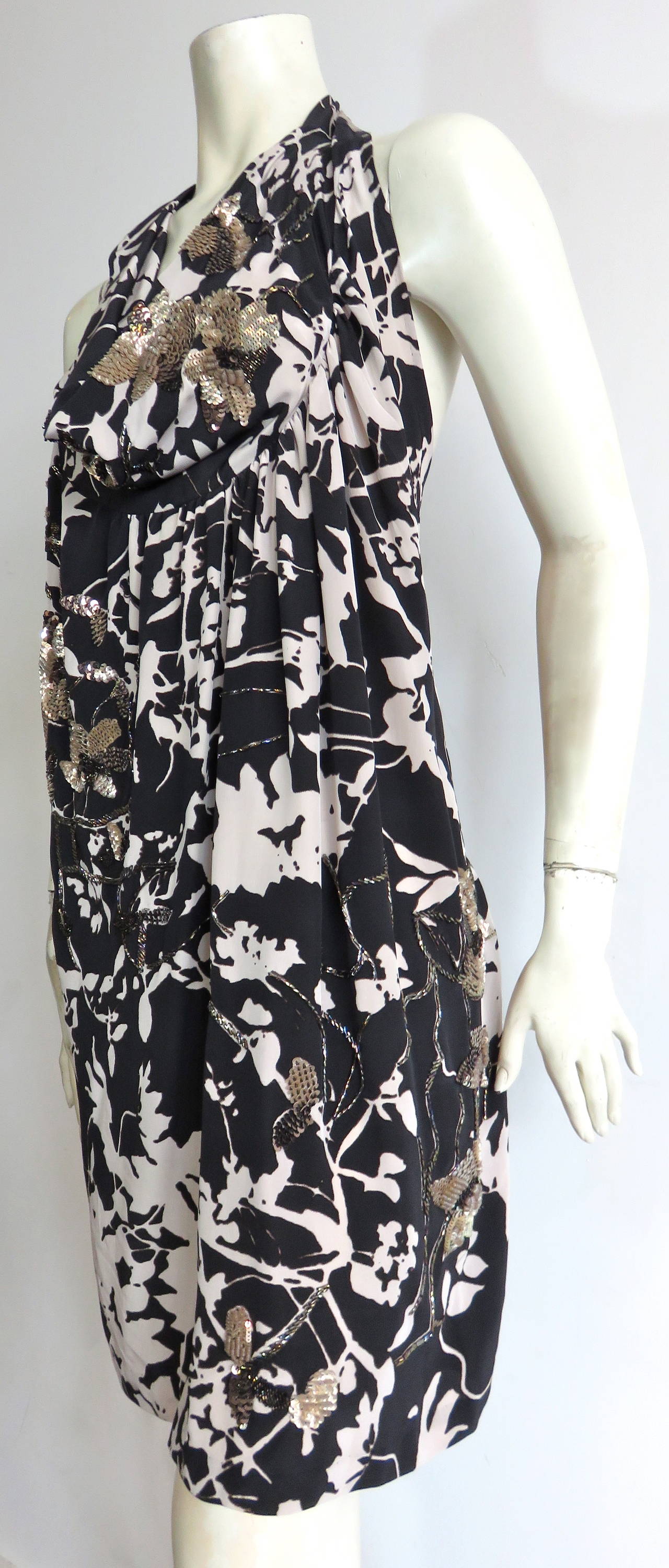 DRIES VAN NOTEN Embellished silk floral print dress - unworn 3