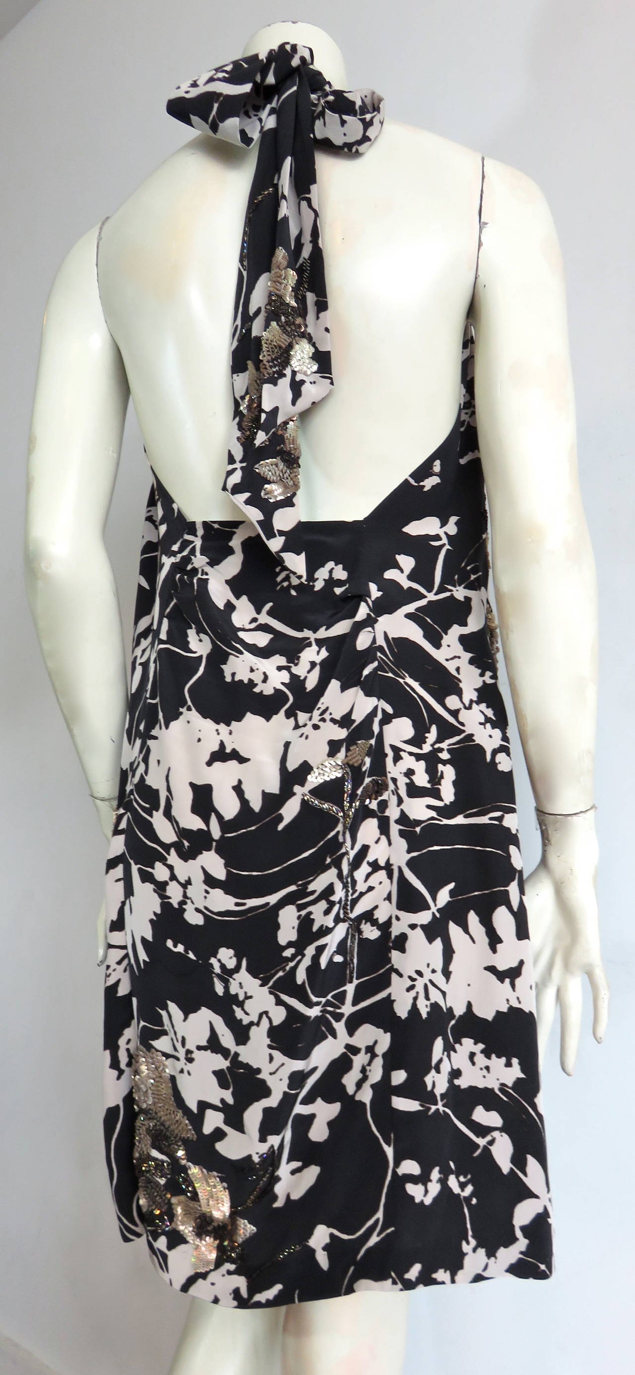 DRIES VAN NOTEN Embellished silk floral print dress - unworn 1