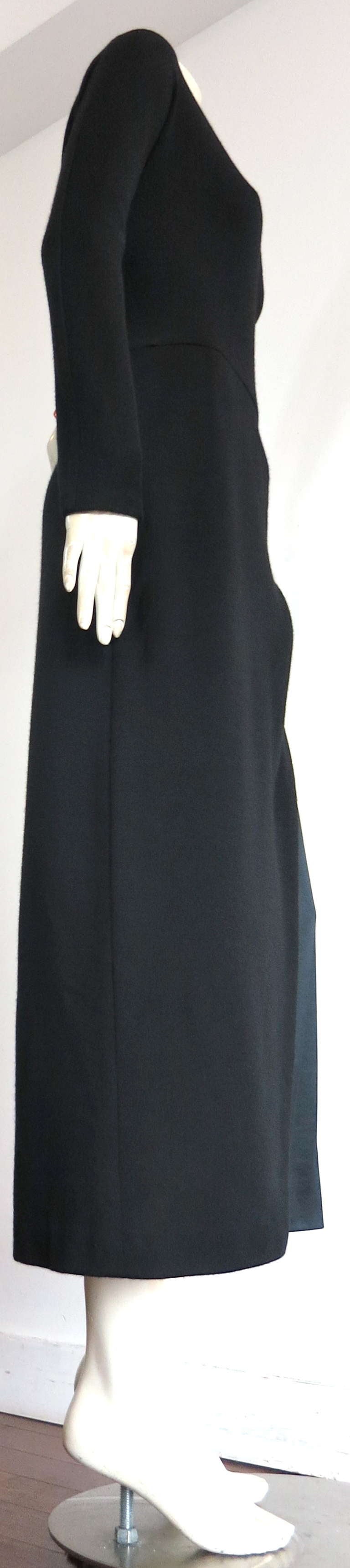 Women's Vintage GEOFFREY BEENE One shoulder jersey & satin dress For Sale