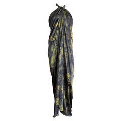 2011 LANVIN by Alber Elbaz Silk palm halter-neck dress - unworn