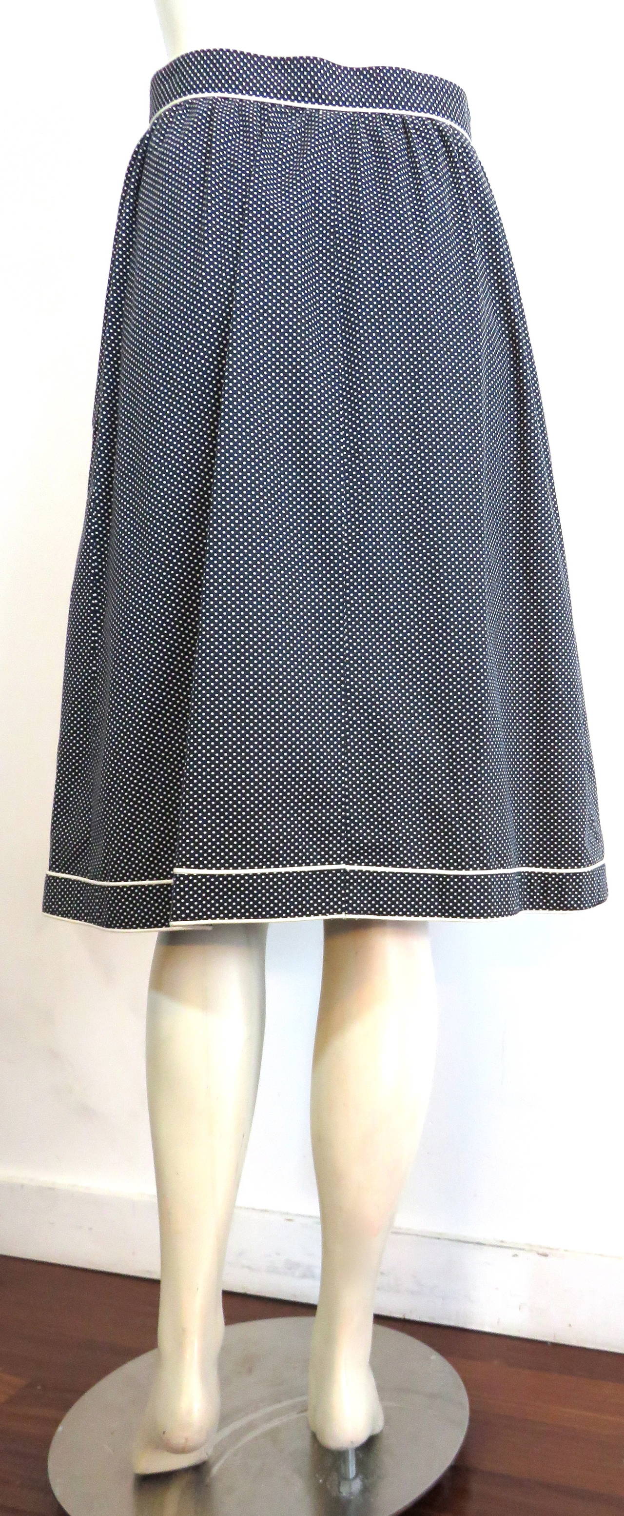 Women's 1980's VALENTINO Dotted skirt For Sale