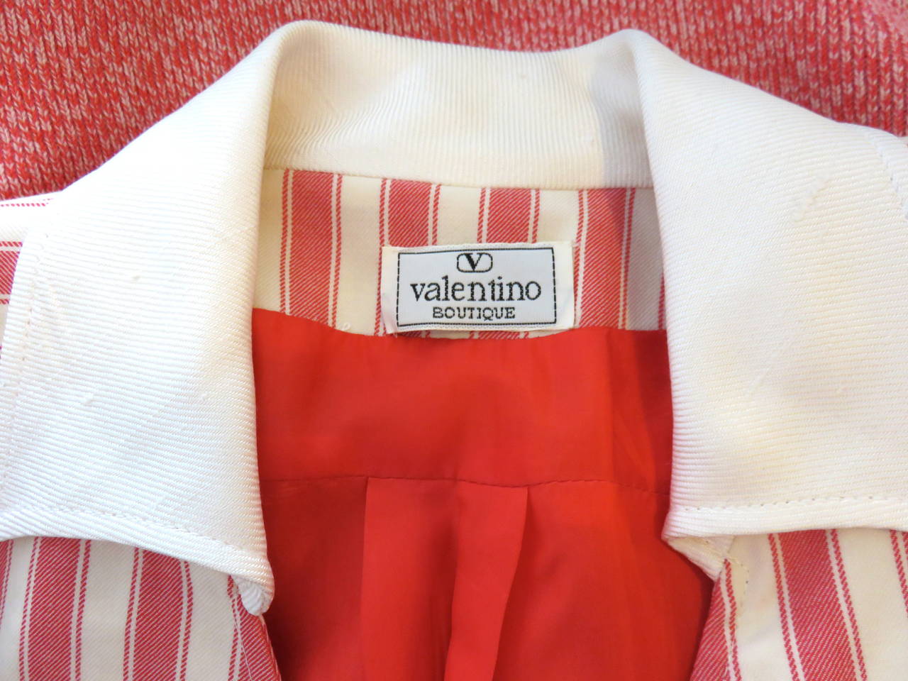 1980's VALENTINO Striped blouson pop-over jacket For Sale 1