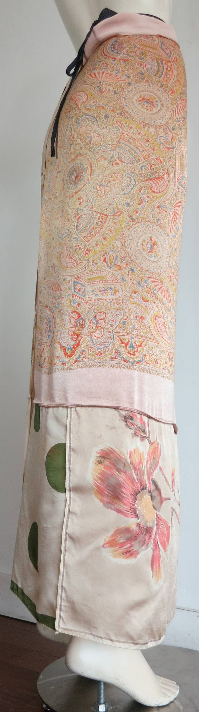 Women's Original MARTIN MARGIELA Silk scarf wrap skirt