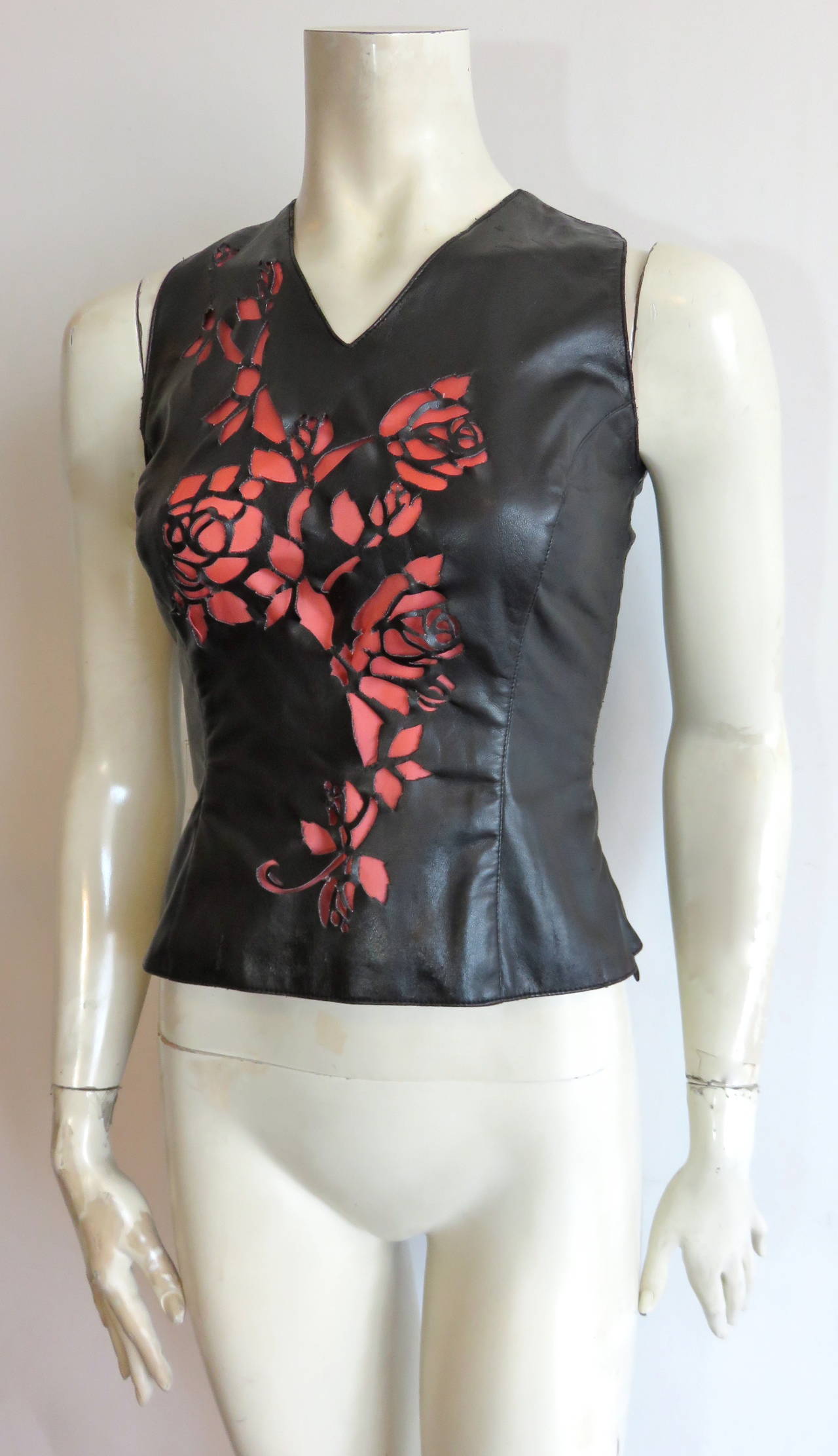 1990's ALEXANDER McQUEEN Laser-cut rose bodice
