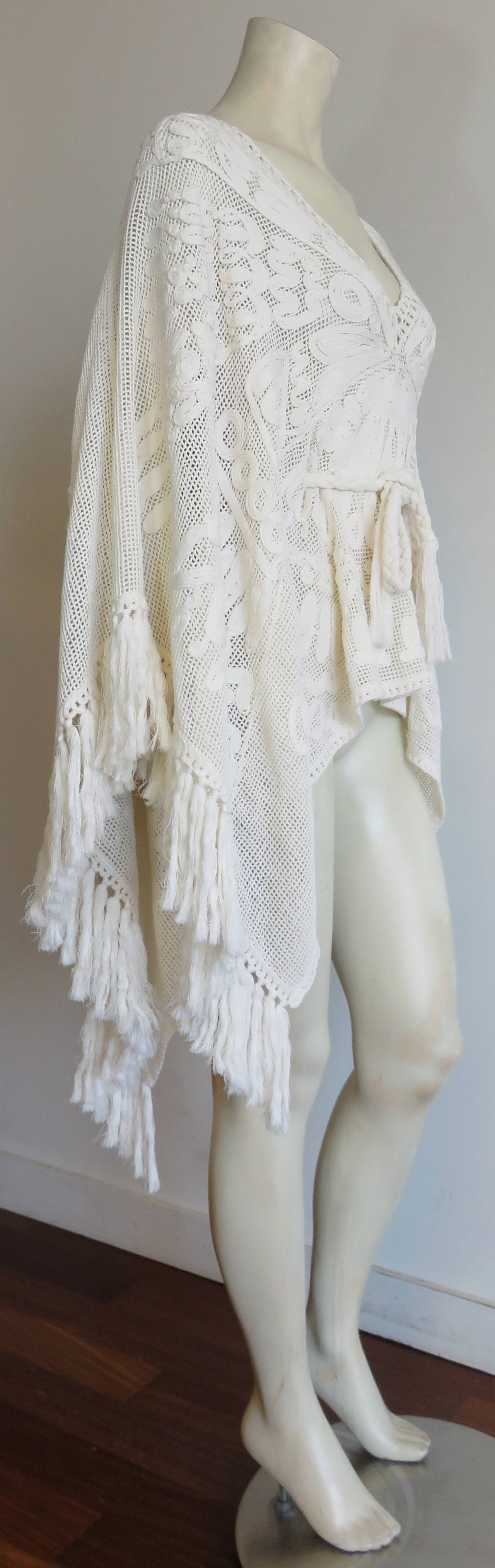 EMILIO PUCCI Soutache crochet fringe poncho - new 3