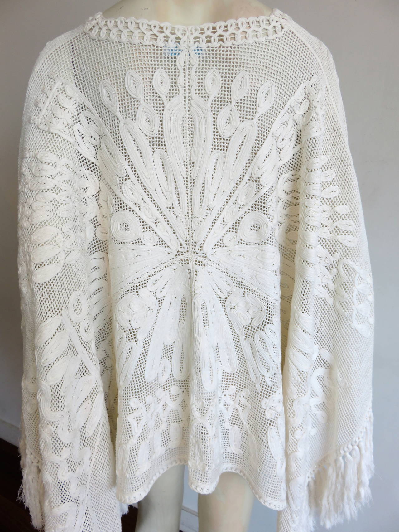 EMILIO PUCCI Soutache crochet fringe poncho - new 2