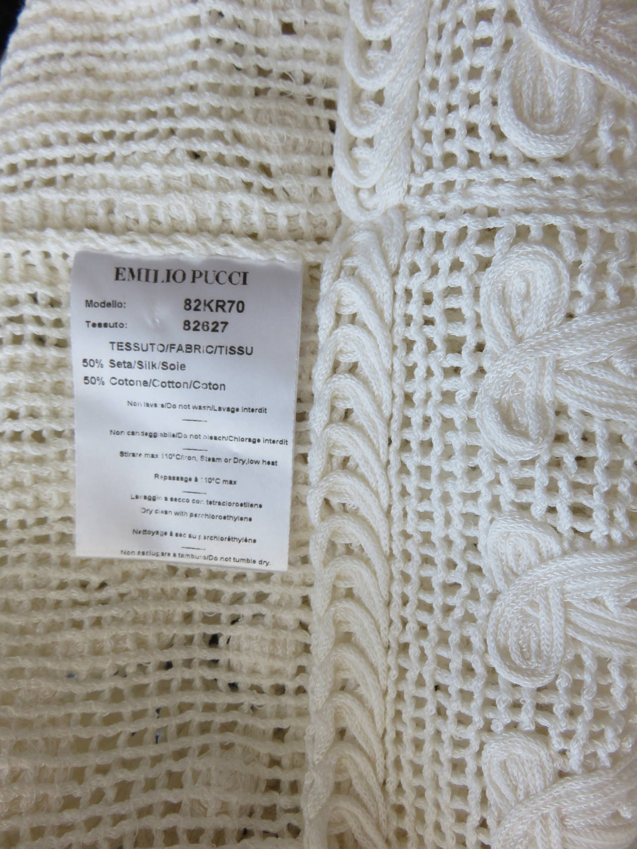 EMILIO PUCCI Soutache crochet fringe poncho - new 5