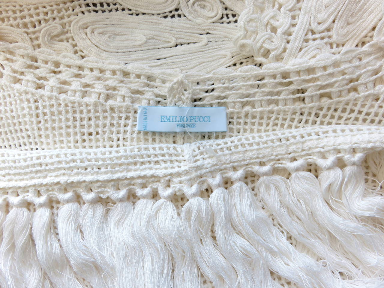 EMILIO PUCCI Soutache crochet fringe poncho - new 4