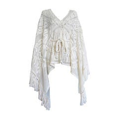 EMILIO PUCCI Soutache crochet fringe poncho - new