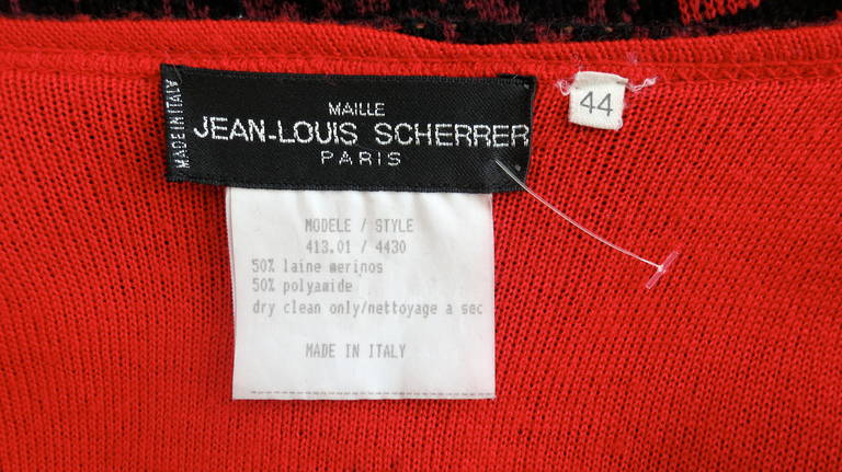 1980s JEAN-LOUIS SCHERRER PARIS Paisley sweater cape wrap For Sale 5