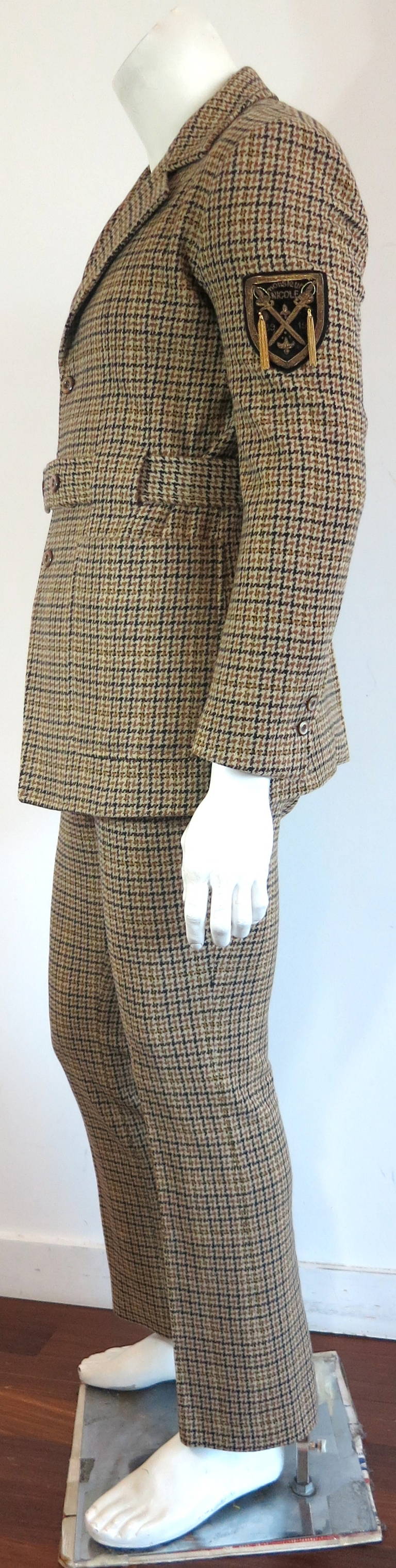 Gray Vintage MATSUDA 'Monsieur Nicole' men's wool suit For Sale