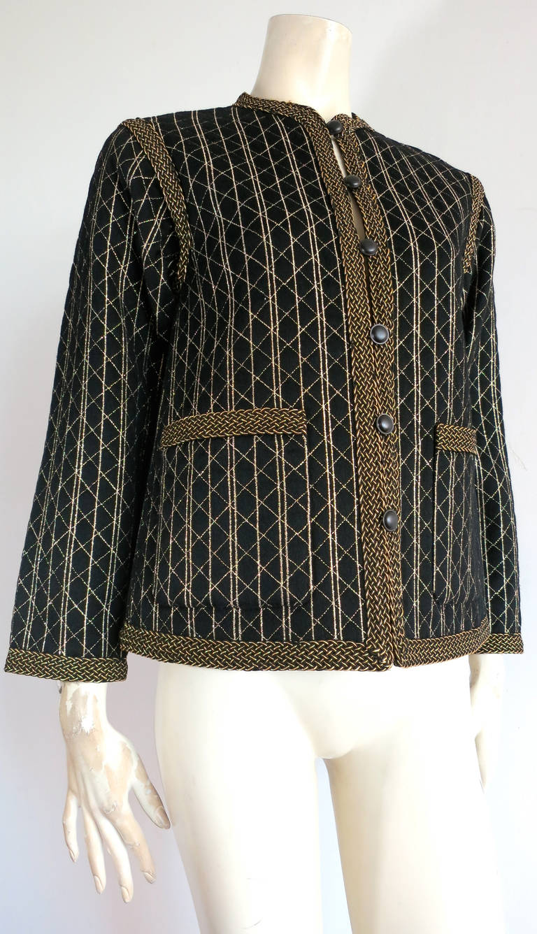Women's 1970s YVES SAINT LAURENT Russian Collection jacket YSL