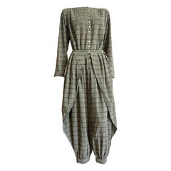 Vintage 1980's ISSEY MIYAKE Striped wrap jumpsuit