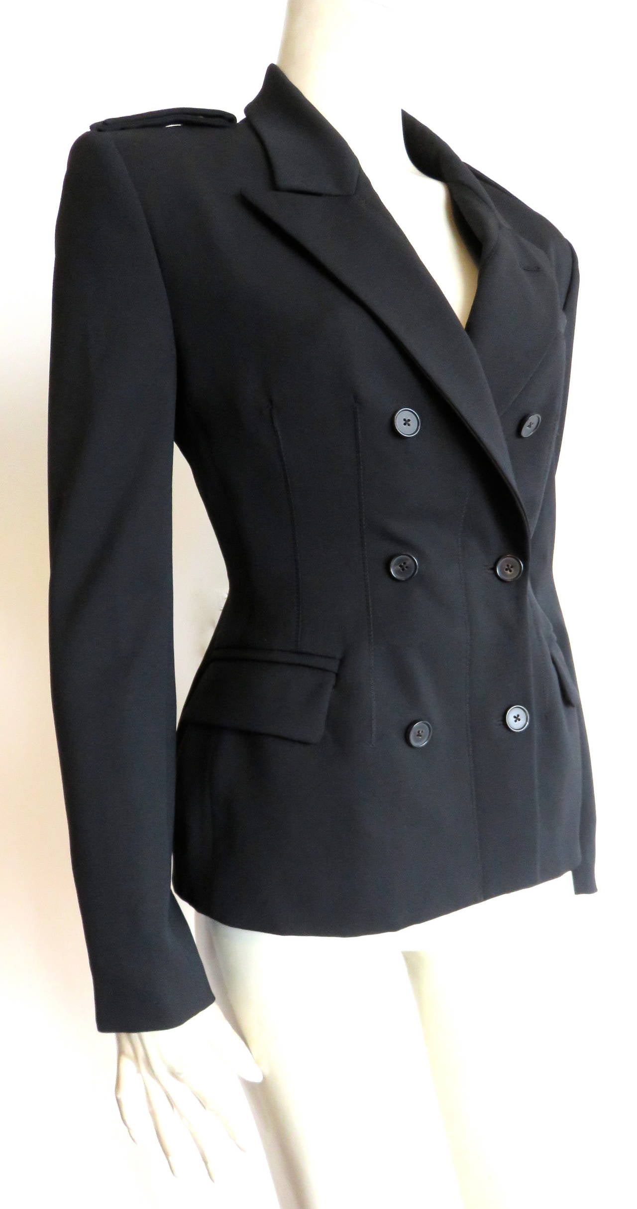 Women's Recent TOM FORD Black lace-up blazer jacket - worn once