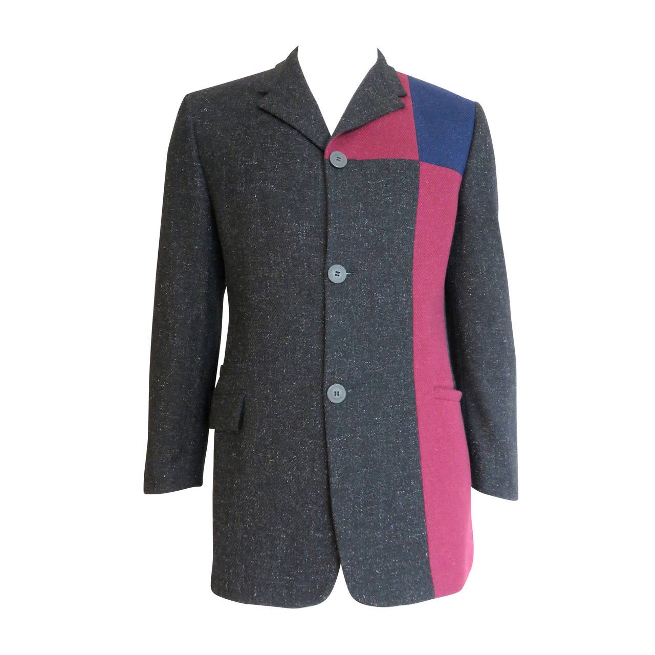 1990's GIANNI VERSACE Men's color-block blazer jacket For Sale