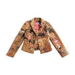 ROBERTO CAVALLI Embroidery 
applique wool tweed jacket