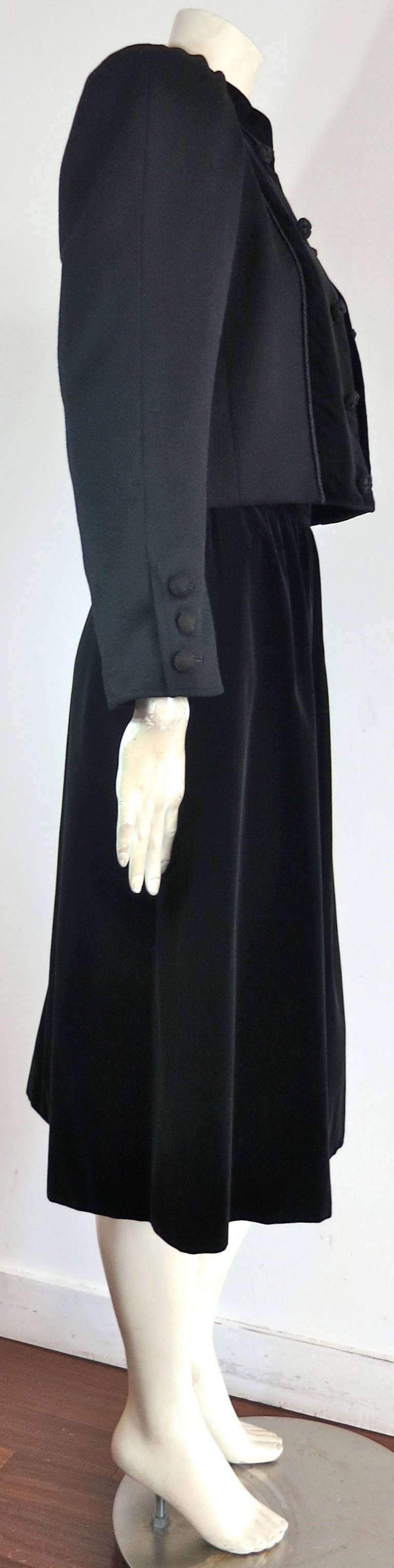 Women's 1970's YVES SAINT LAURENT Russian Collection skirt set