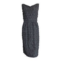 1950's Anonymous couture hand-beaded cocktail dress