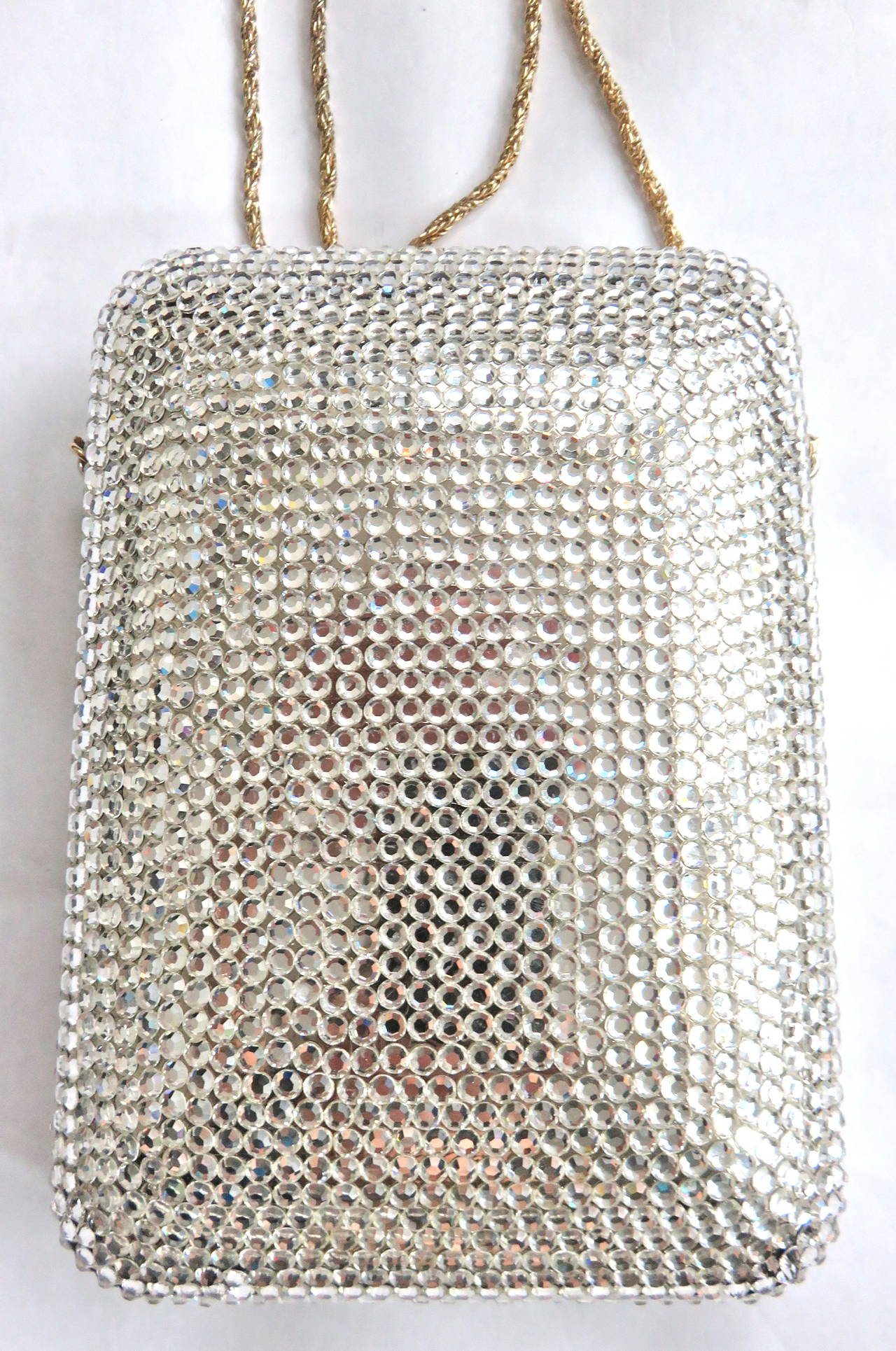 Women's 1970's NINA RICCI PARIS Austrian crystal evening minaudière bag For Sale