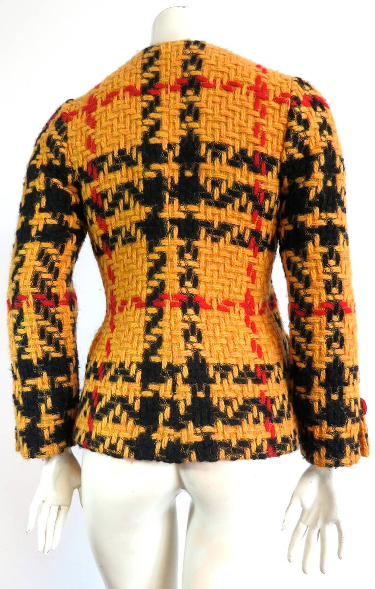 Women's 1970's BILL BLASS Exploded check jacket