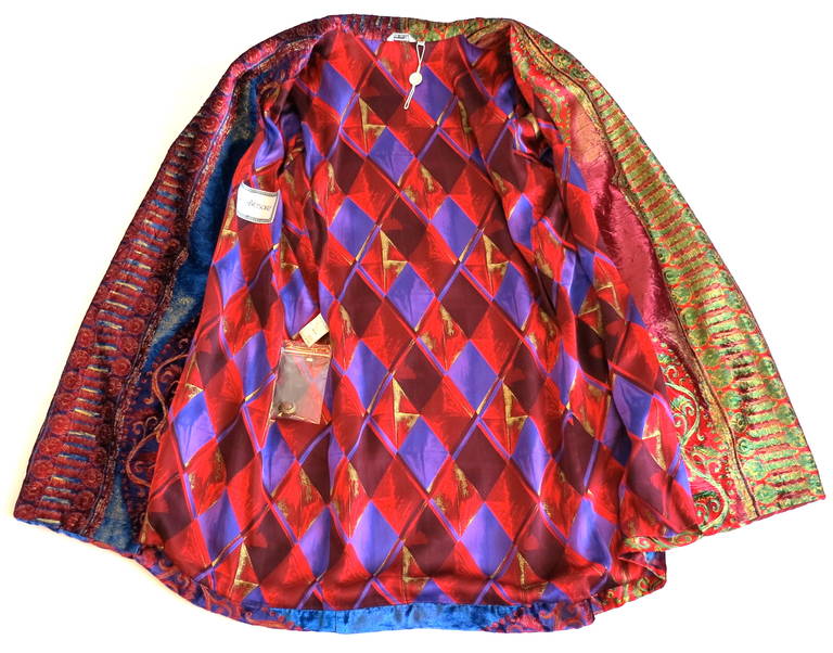 1980's GIANNI VERSACE Hand-painted silk velvet robe jacket 6