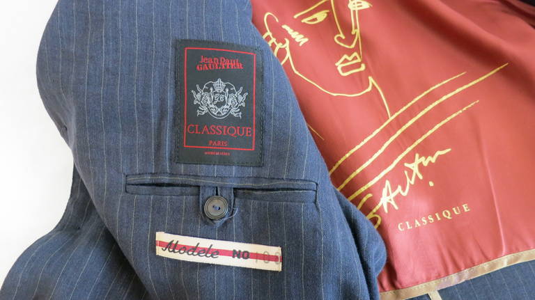 1990's JEAN-PAUL GAULTIER Men's multi-pocket travel blazer jacket For Sale 3