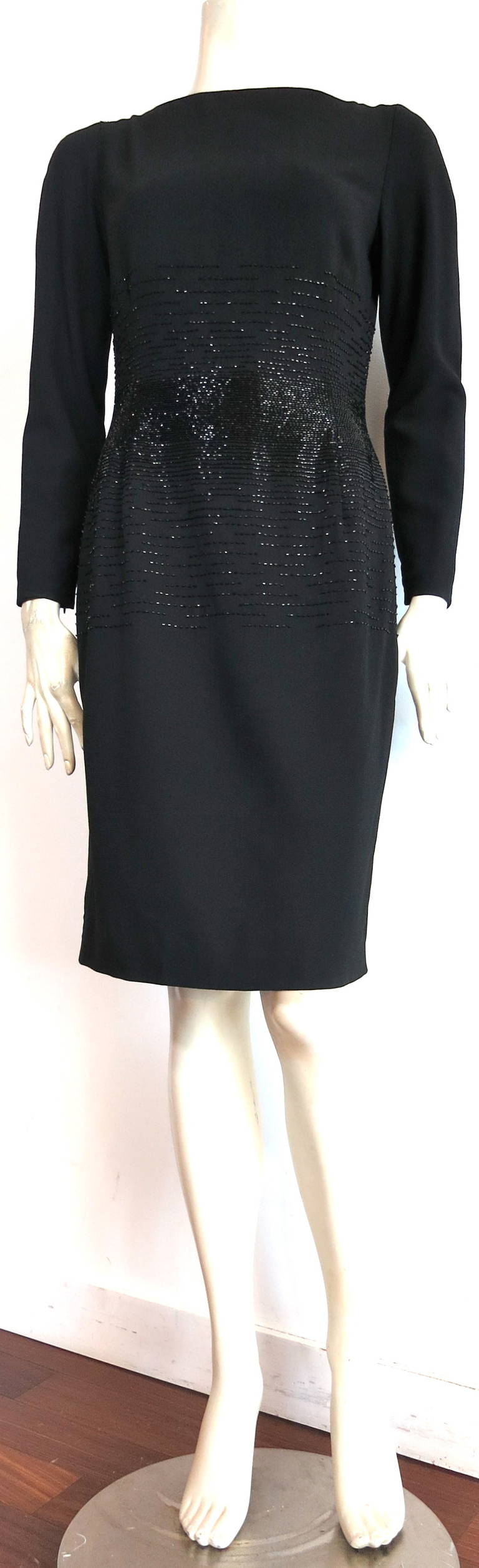 Women's or Men's 1990's OSCAR DE LA RENTA Beaded cocktail dress For Sale