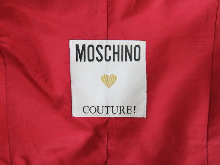 1980's MOSCHINO COUTURE Vintage silk tie dress For Sale 3