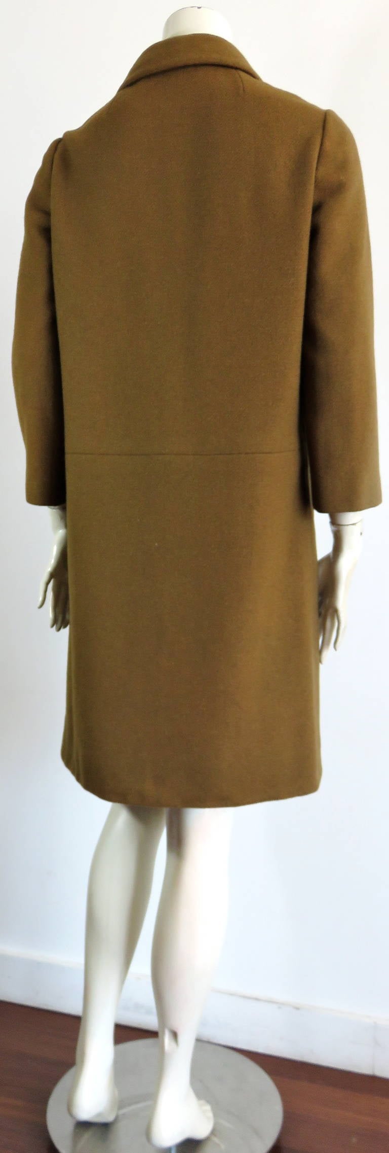 1950's FONTANA ROMA Olive wool coat For Sale 3