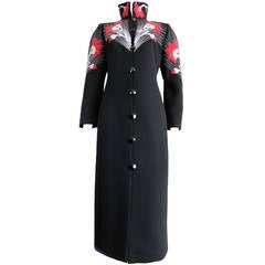 1980's CHLOE / Karl Lagerfeld hand-embroidered coat dress