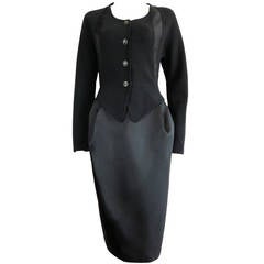 Vintage 1990's GEOFFREY BEENE Black skirt suit