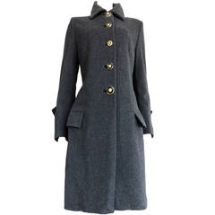 1990's GIANNI VERSACE COUTURE Wool cashmere coat