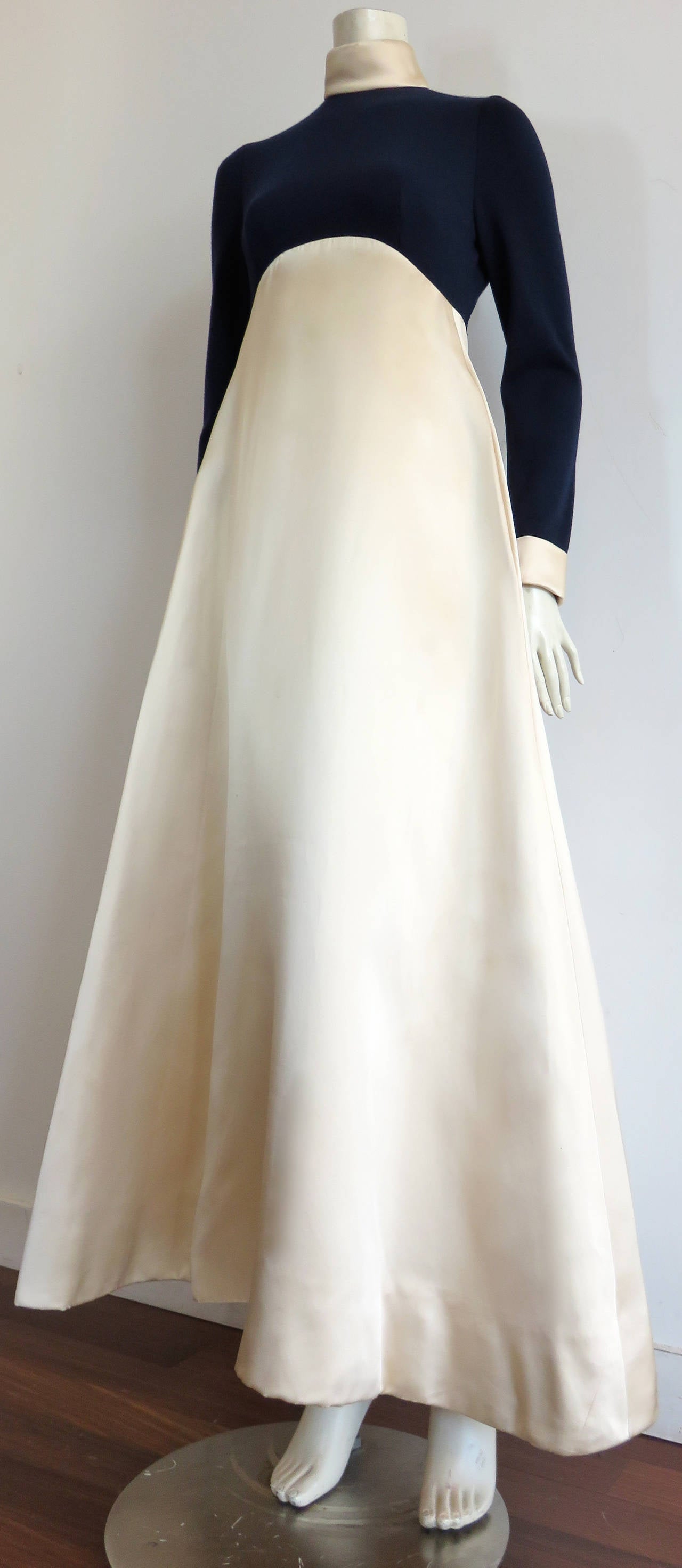 1960's GEOFFREY BEENE Satin & jersey evening gown dress.

This stunning evening dress was designed by Geoffrey Beene during the 1960's in New York, and was originally purchased at the Millie D. Oppenheimer boutique in Chicago, once located at the