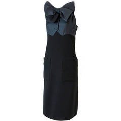 1960's GEOFFREY BEENE Black 'Pussycat' bow dress