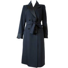 1980's YVES SAINT LAURENT Tuxedo coat dress