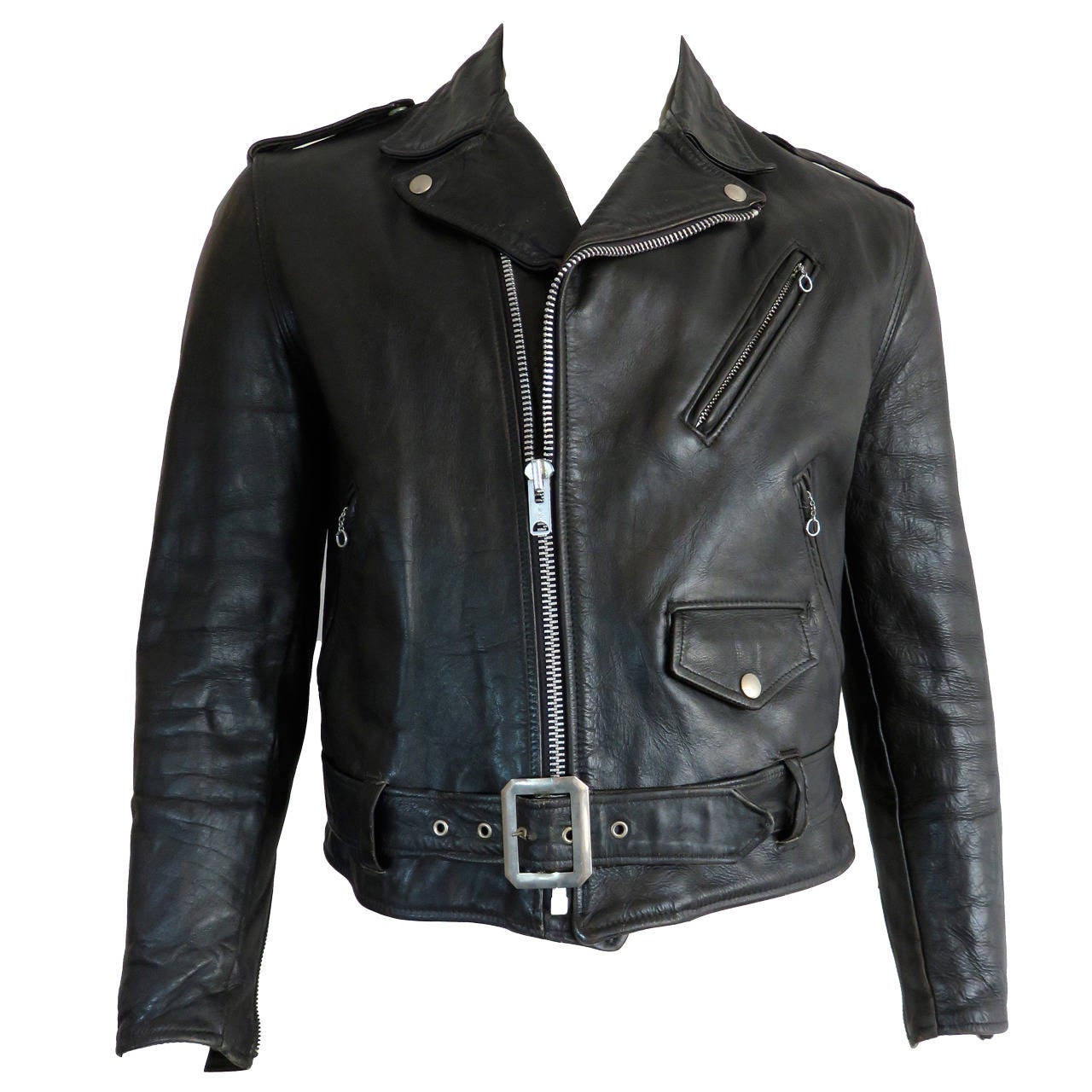 1960's SCHOTT BROS. USA Men's Perfecto leather motorcycle jacket For Sale