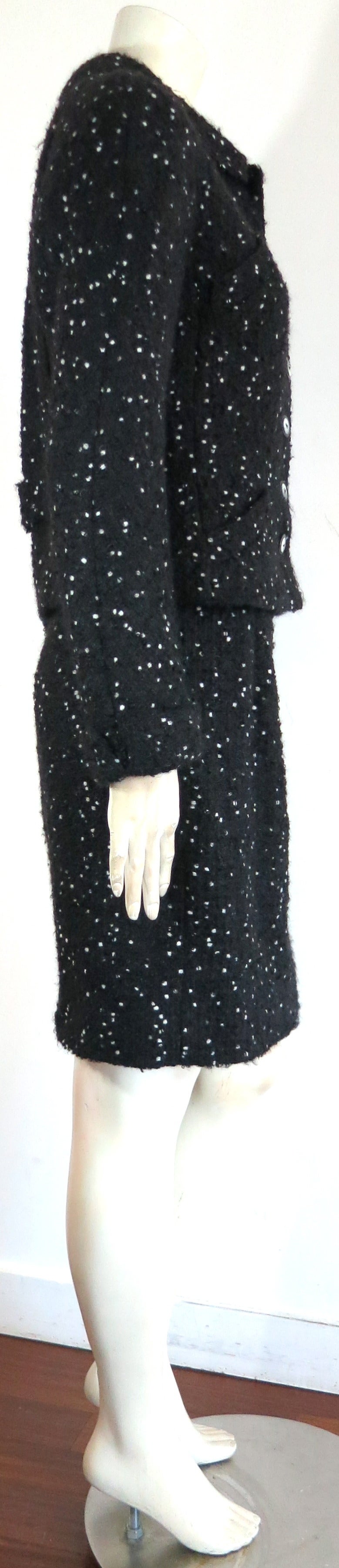 1980's VALENTINO Confetti bouclé 2pc. skirt suit For Sale 3