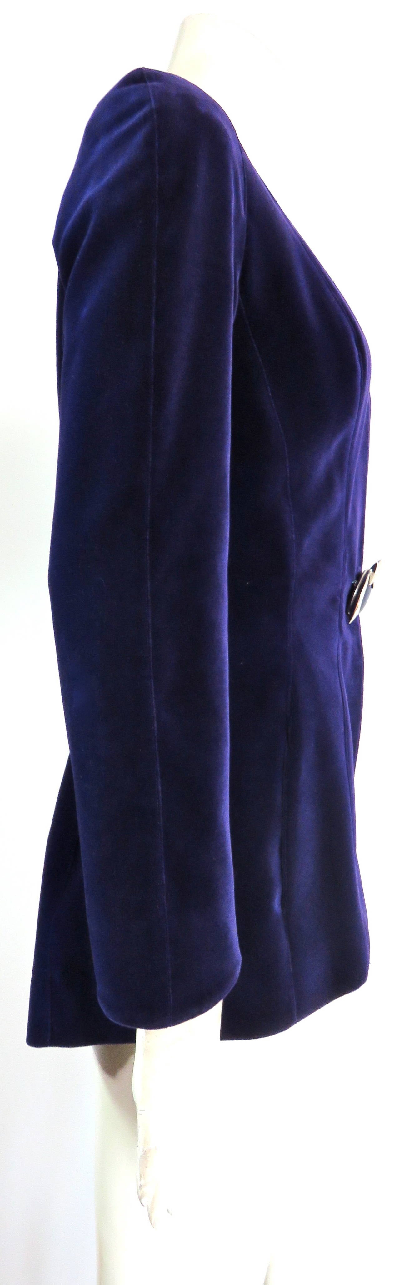 1980's THIERRY MUGLER Velvet evening jacket 1