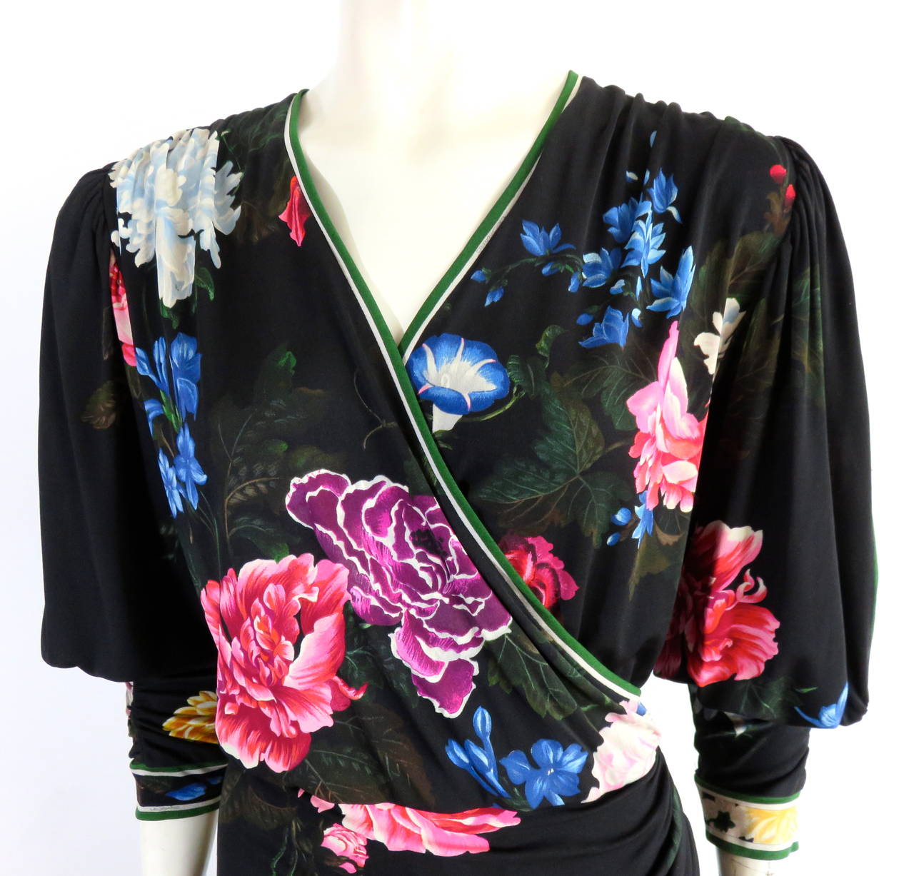 1983 LEONARD PARIS Silk floral print dress 1