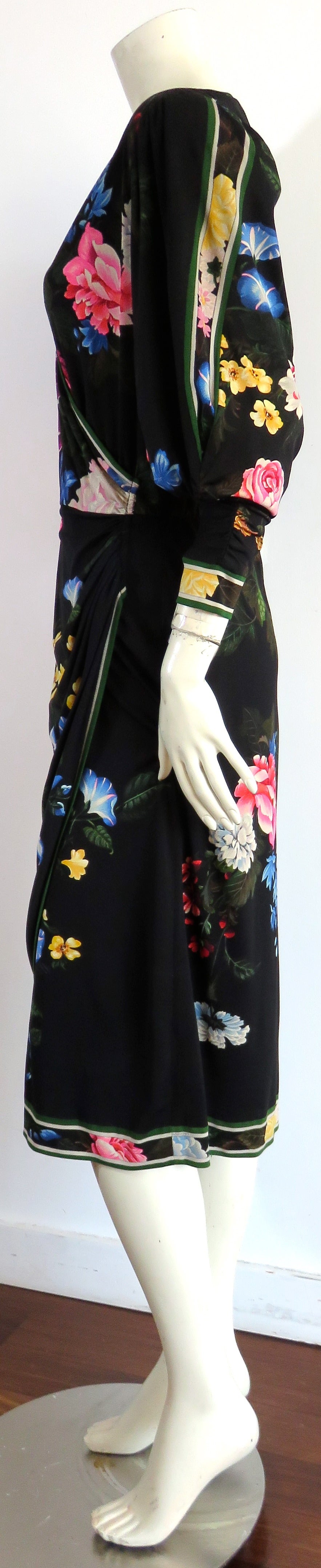 1983 LEONARD PARIS Silk floral print dress 2