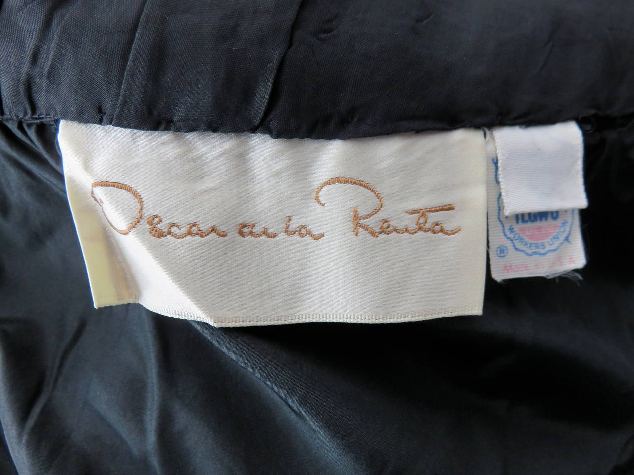 1980's OSCAR DE LA RENTA Silk taffeta evening dress 1